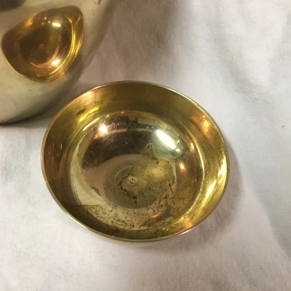 Vintage Brass Ginger Jar Vase Elephant Head Handles